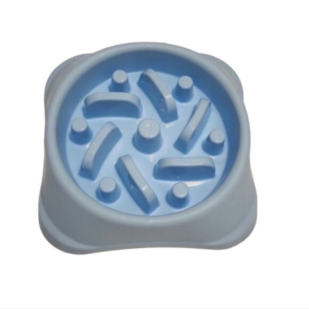 Slow Feeding Anti-Gulping Healthy Design Dog Bowl‎ Non Slip Blue